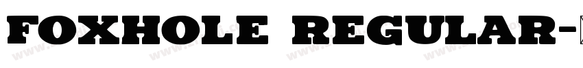 Foxhole Regular字体转换